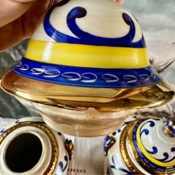 Par de Potes em Porcelana