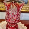 Jarra em Cristal Lapidado vermelho