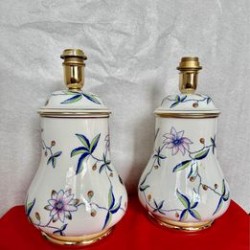 Par de Candeeiros em Porcelana